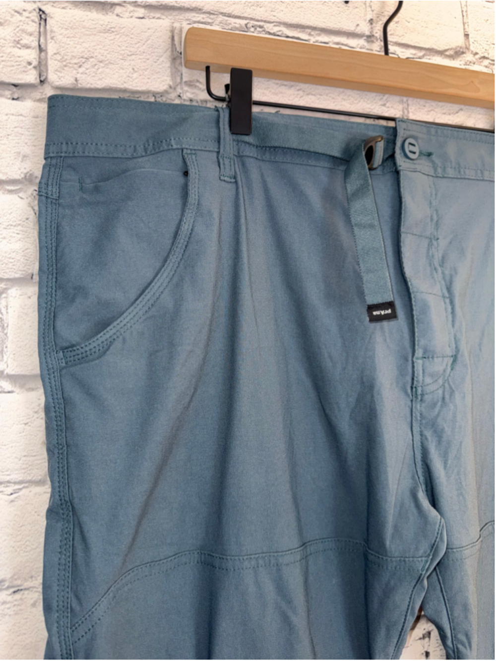 Men's prAna Cargo Pants size 42x32 Zion Slim Straight Hiking Pants Adjustable - Picture 8 of 16
